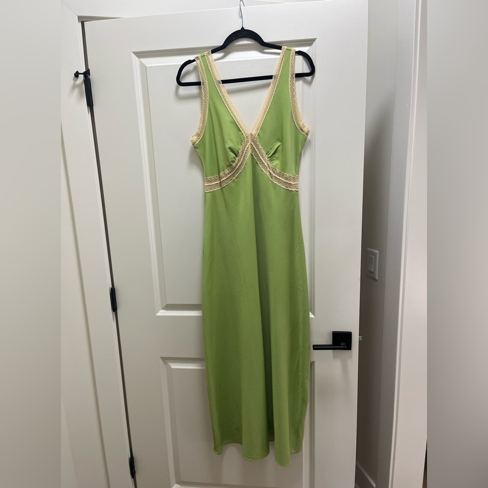 Green Dress with Lace Detail - worn once!
